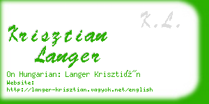 krisztian langer business card